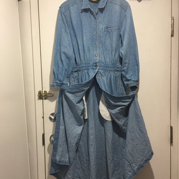 VINTAGE EDDIE BAUER DENIM DRESSES SIZE M - Picture 1 of 14